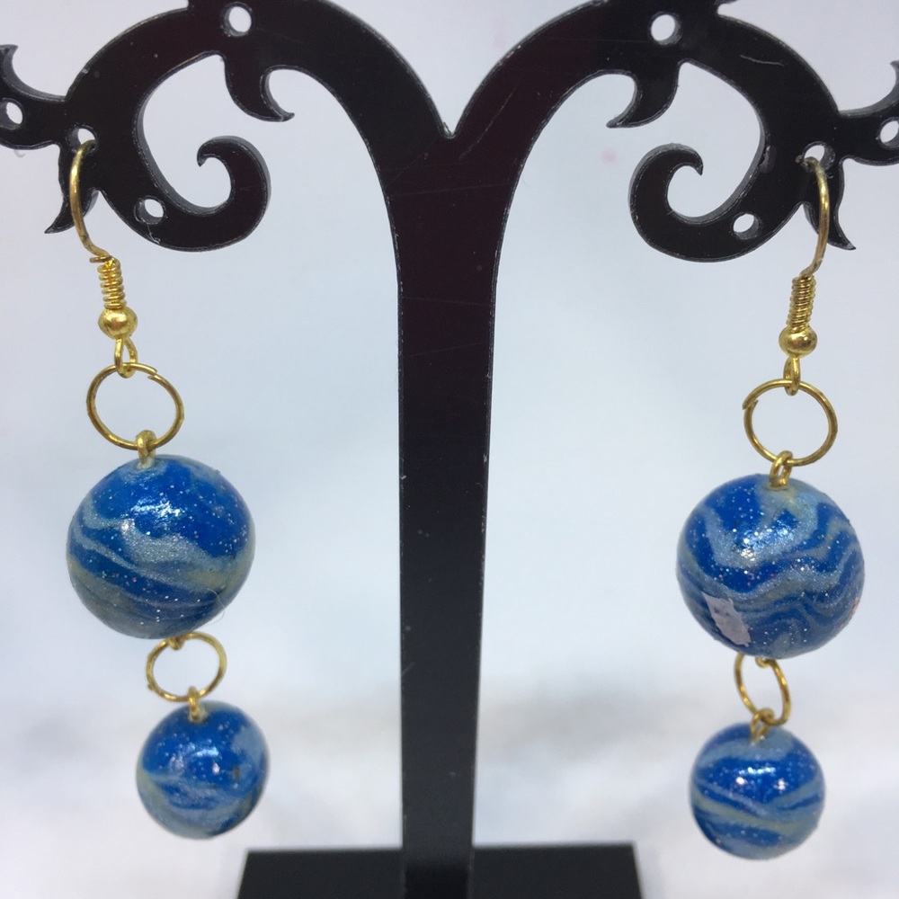 Unique Handmade Polymer Clay Earrings - Picture 2 of 2